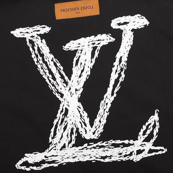 激安価格！ルイヴィトン ロゴスケッチ風フォント Tシャツ コピー vuz41815